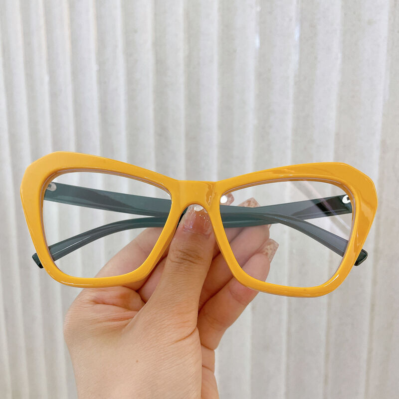 Helda Cat Eye Orange Glasses