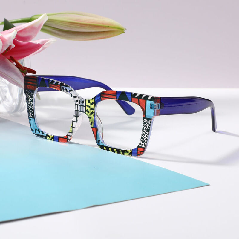 Joycu Square Blue Glasses