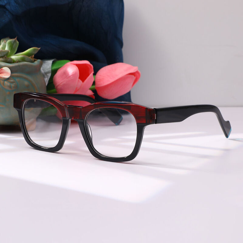 Ivasa Square Red Glasses