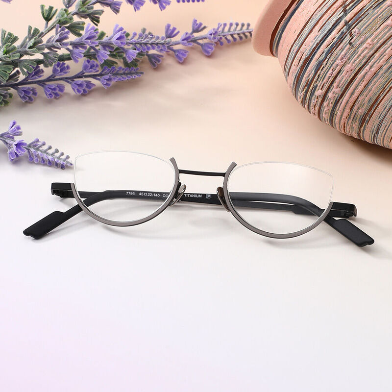 Chapmee Oval Gray Glasses