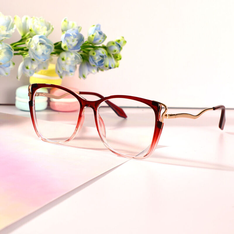Henry Cat Eye Red Glasses
