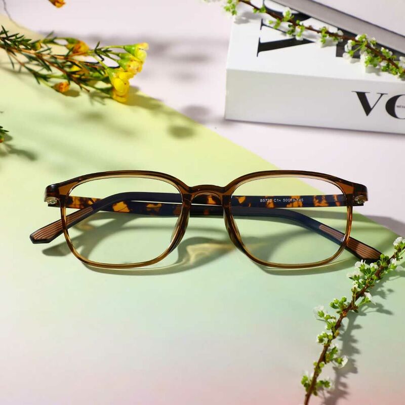 Joseph Rectangle Brown Glasses