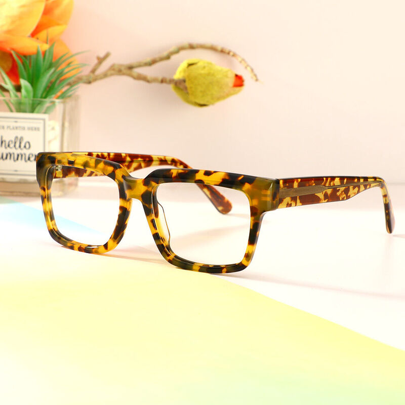 Taylor Rectangle Tortoise Glasses