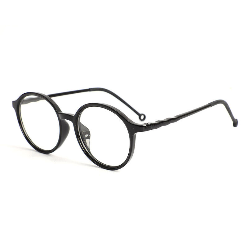 Abner Runde Schwarze Brille