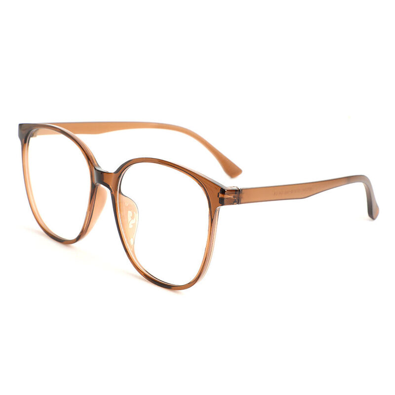 Evangeline Square Brown Glasses