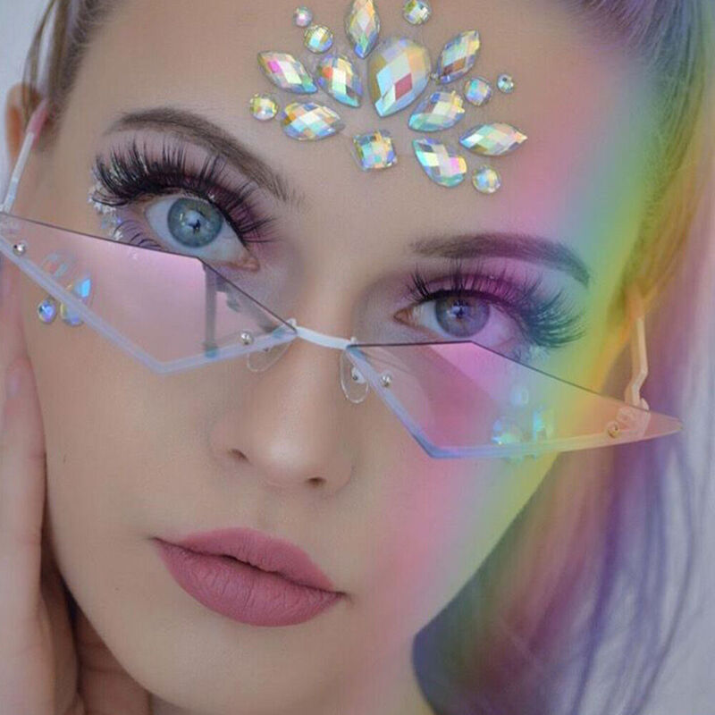Locket Geometric Pink Sunglasses
