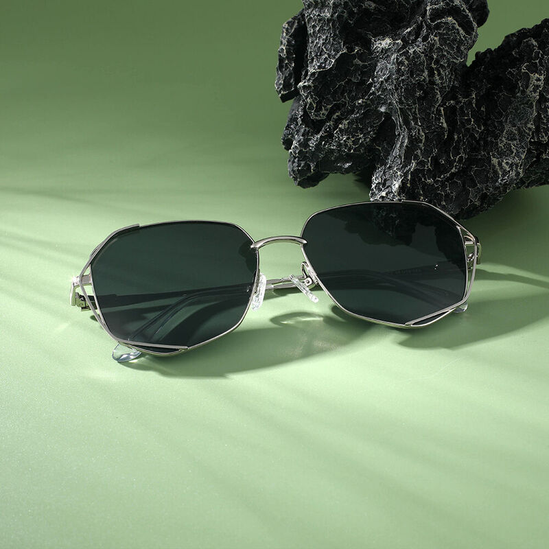 Monument Geometric Silver Sunglasses