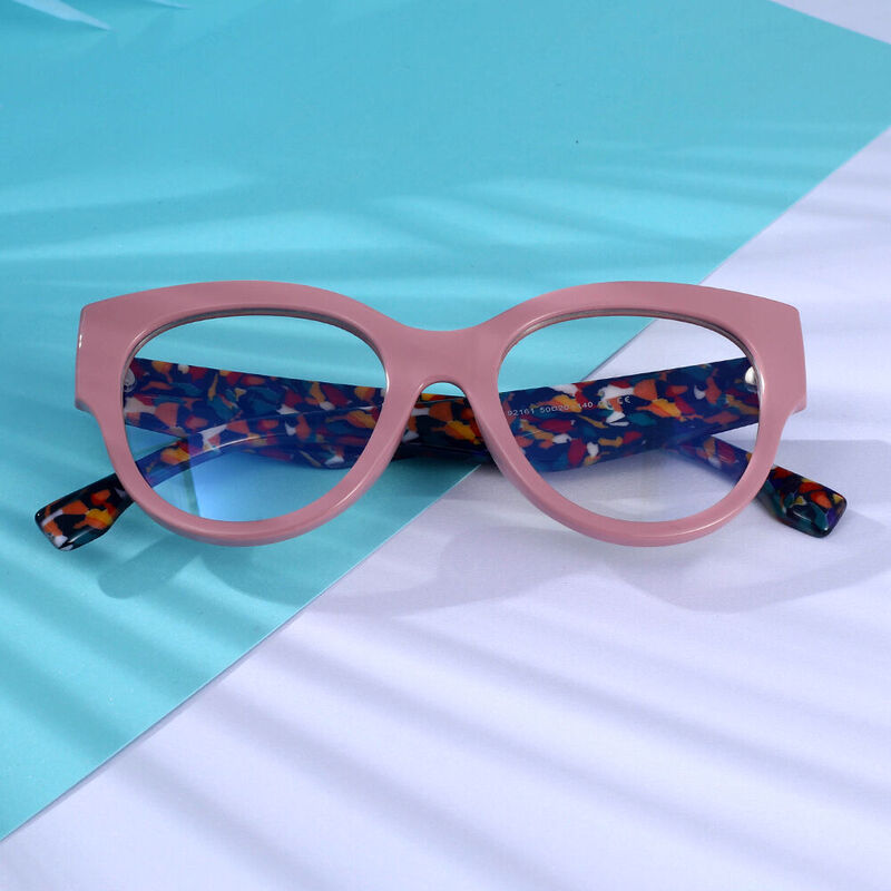 Winifred Round Pink Glasses