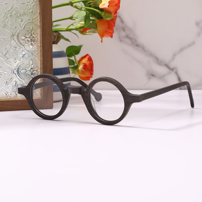 Quina Round Gray Glasses