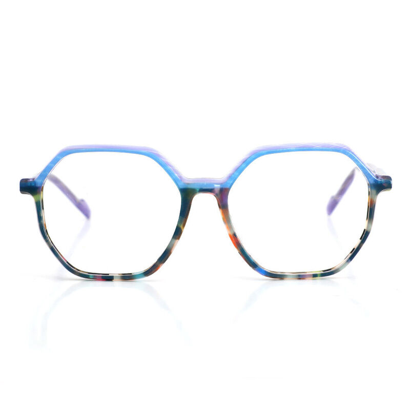 Zora Geometrische Blaue Brille