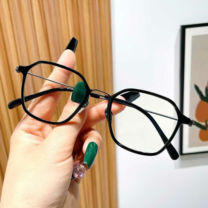 Elsie Geometric Black Glasses