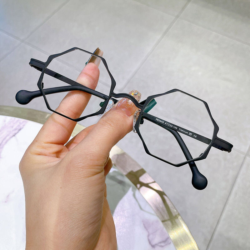 Sawye Geometric Black Glasses