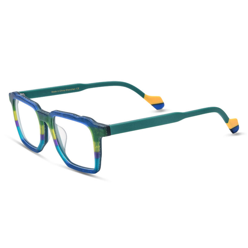 Marcus Square Blue Glasses