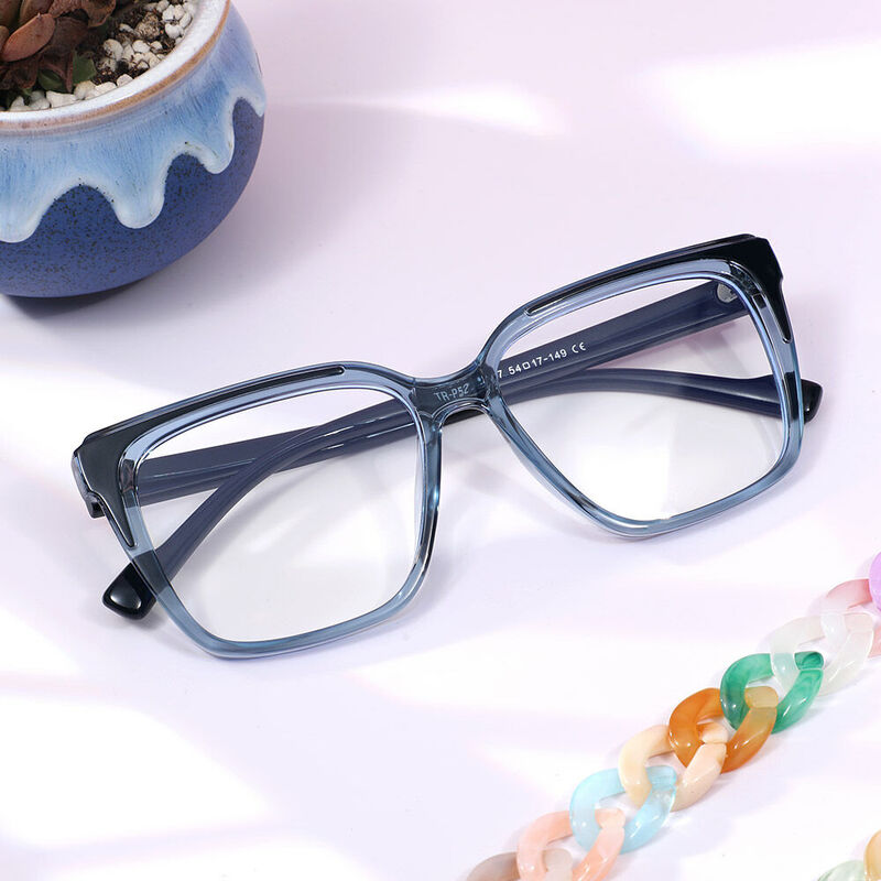 Oli Cat Eye Blue Glasses