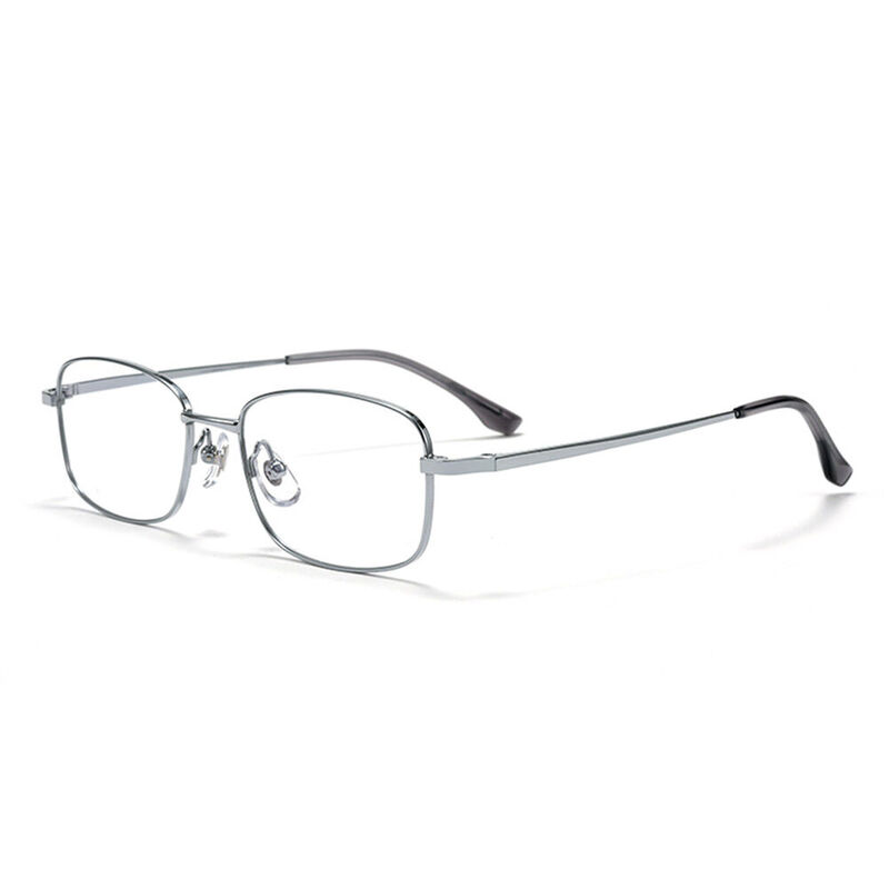 Bevis Rechteckige Silberne Brille