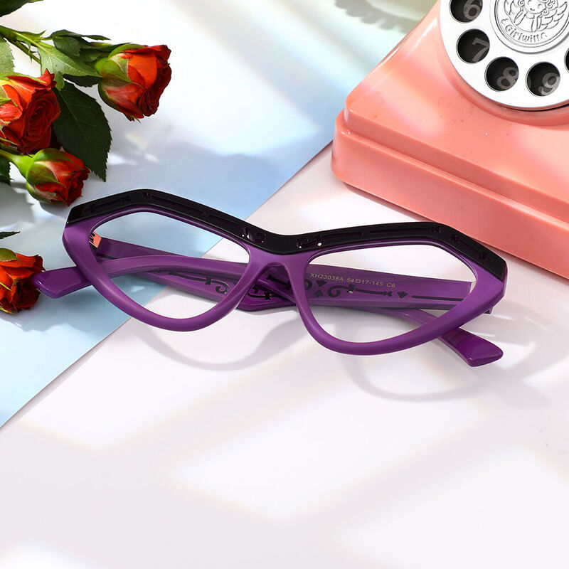 Congrev Cat Eye Lila Brille