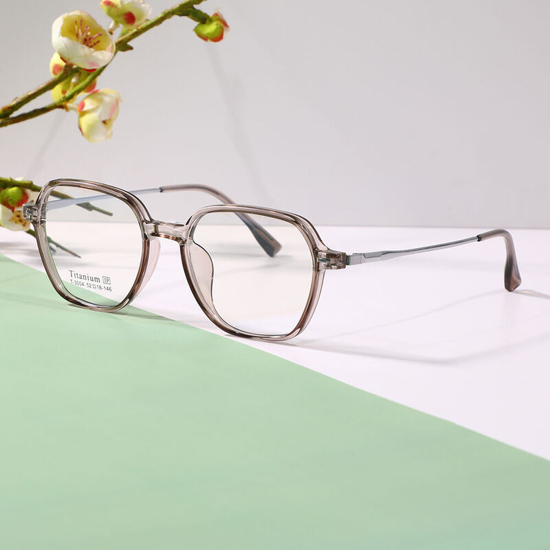 Richar Geometric Brown Glasses