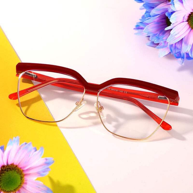 Gaskell Aviator Red Glasses