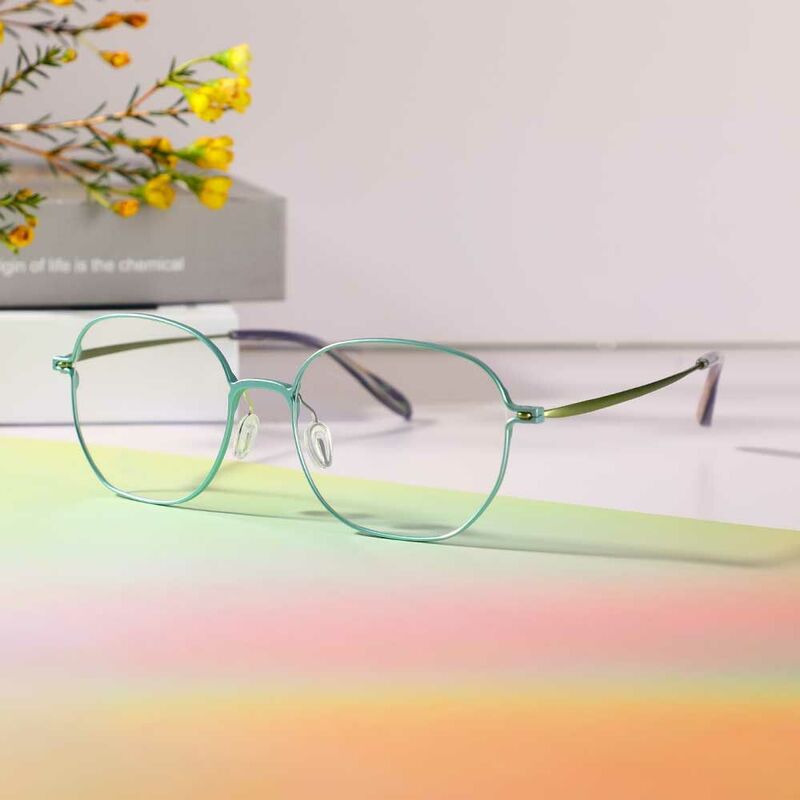 Anders Square Blue Glasses