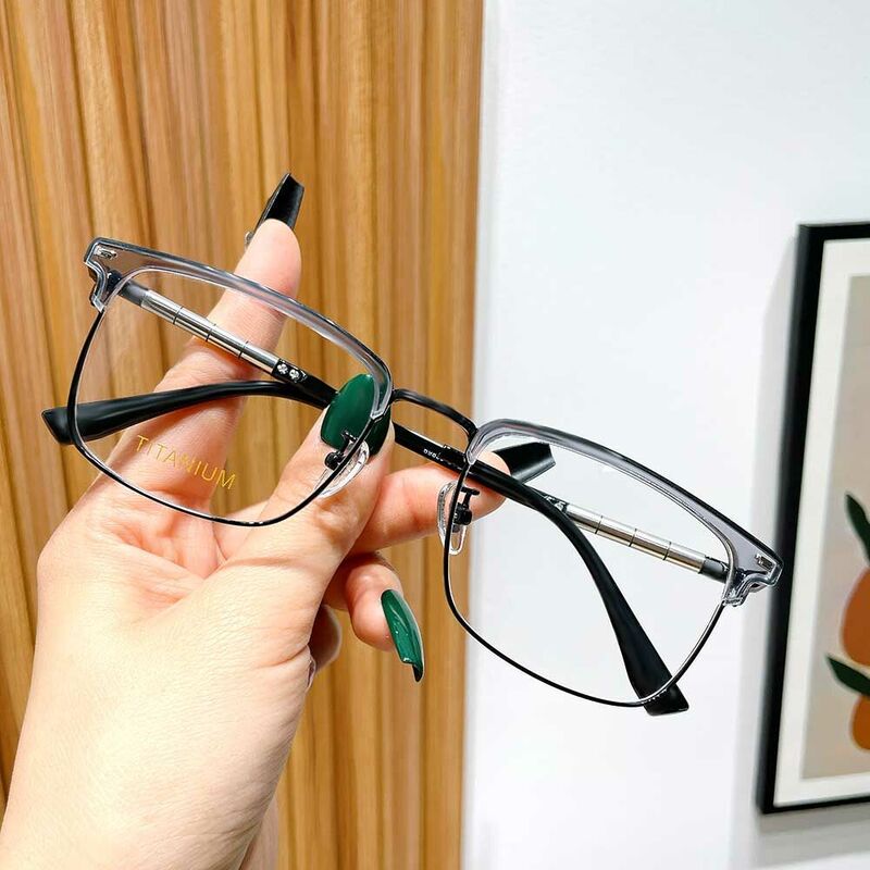 Sapir Browline Gray Glasses