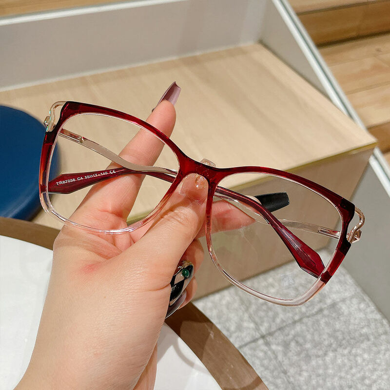 Henry Cat Eye Red Glasses