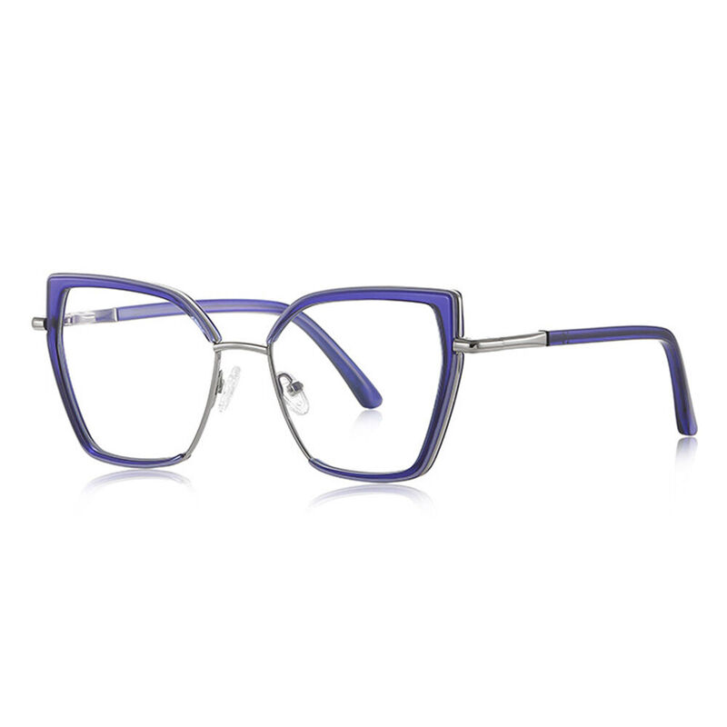 Modesty Cat Eye Blue Glasses