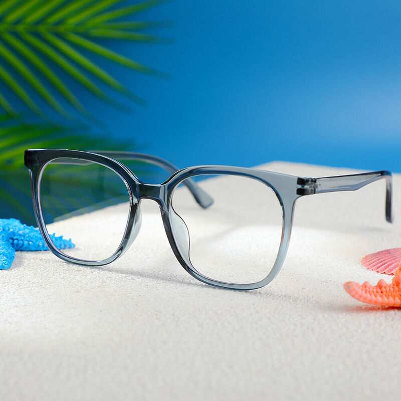 Gilbert Square Blue Glasses