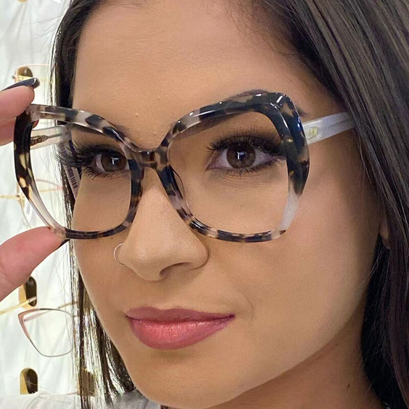 Van Cat Eye Leopard Glasses