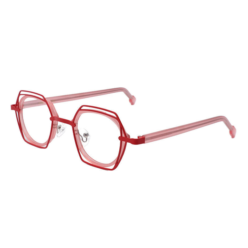Tyro Geometric Pink Glasses