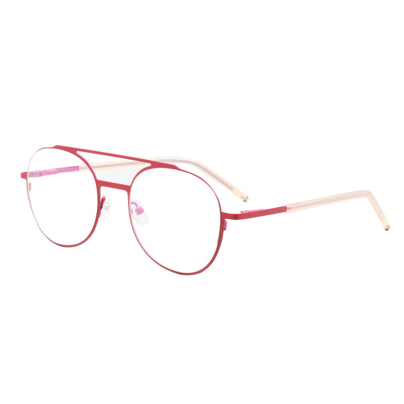 Alicaa Aviator Pink Glasses