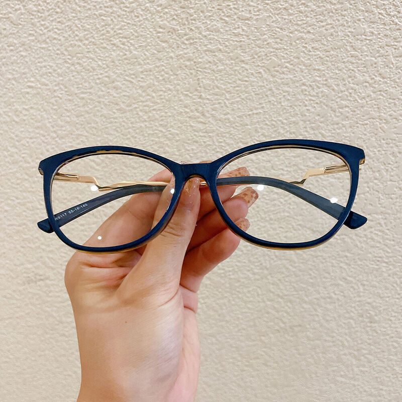 Lydis Cat Eye Blue Glasses