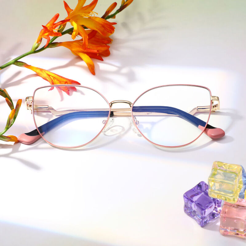 Maltz Cat Eye Gold Glasses