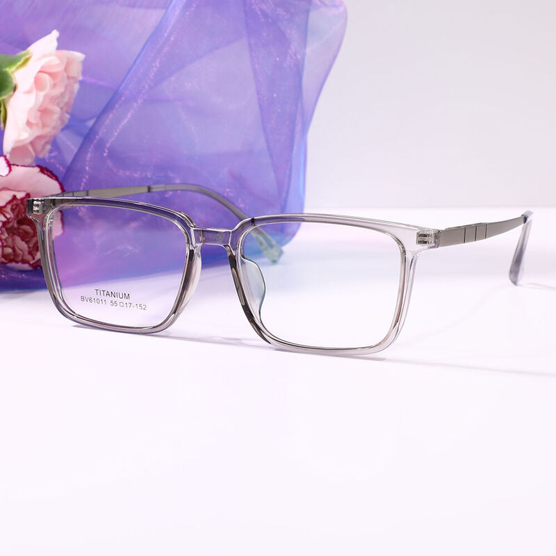 Celest Rectangle Grey Glasses