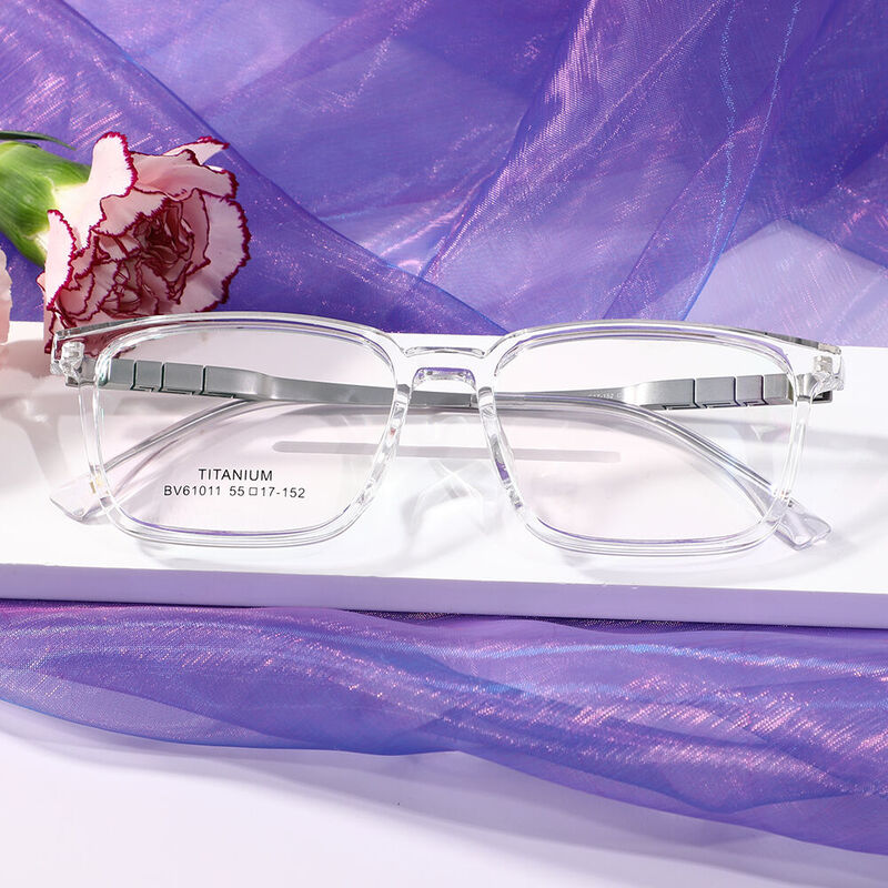 Celest Rectangle Clear Glasses