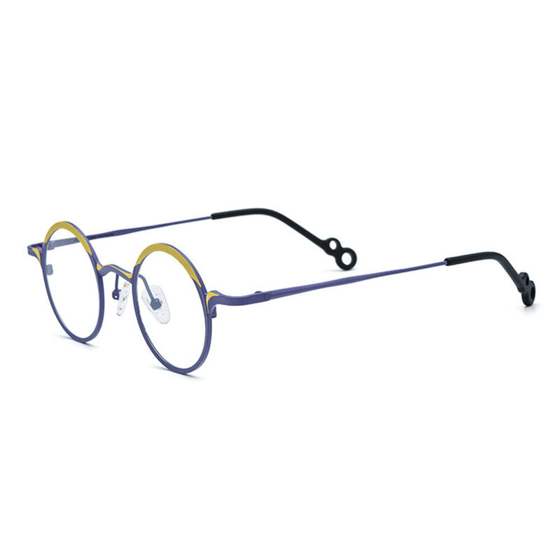 Rosa Round Purple Glasses