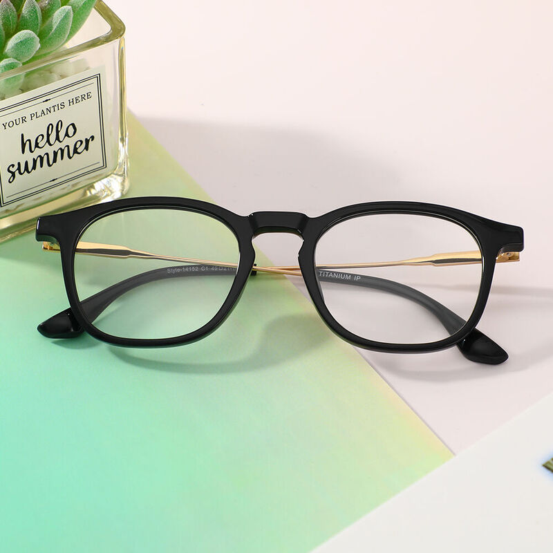 Thomson Square Black Glasses