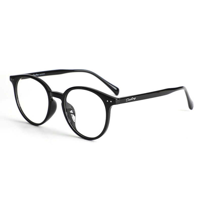 Samantha Round Black Glasses