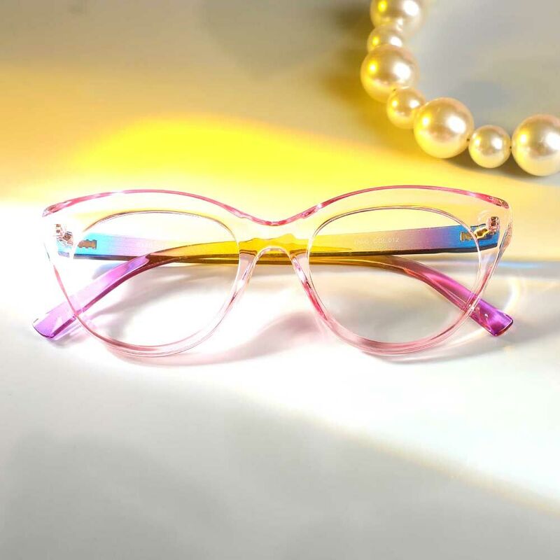 Eleanore Cat Eye Hellrosa Brille