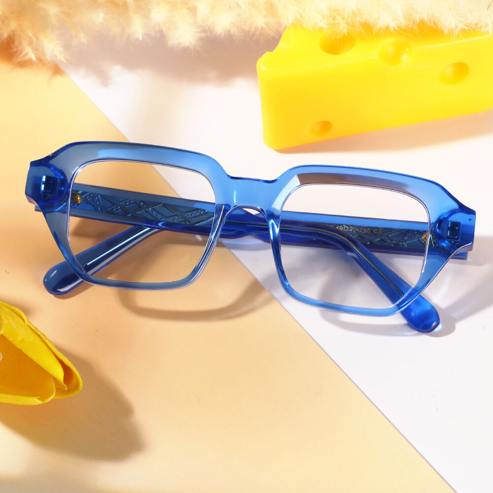 Eudor Quadratische Blaue Brille