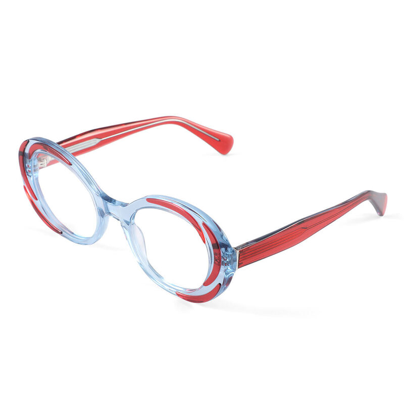 Otis Oval Red Glasses