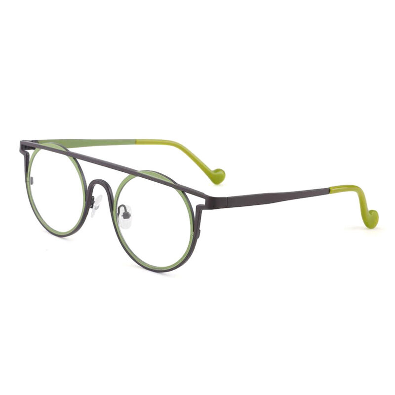 Framework Aviator Green Glasses