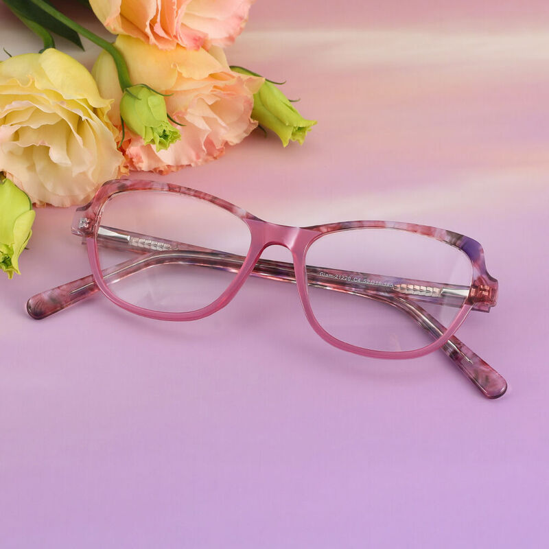 Cornelia Cat Eye Pink Glasses