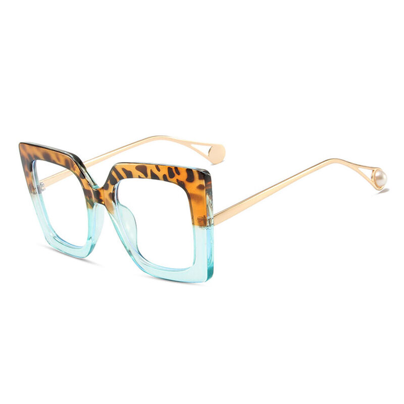Leah Cat Eye Leopard Glasses