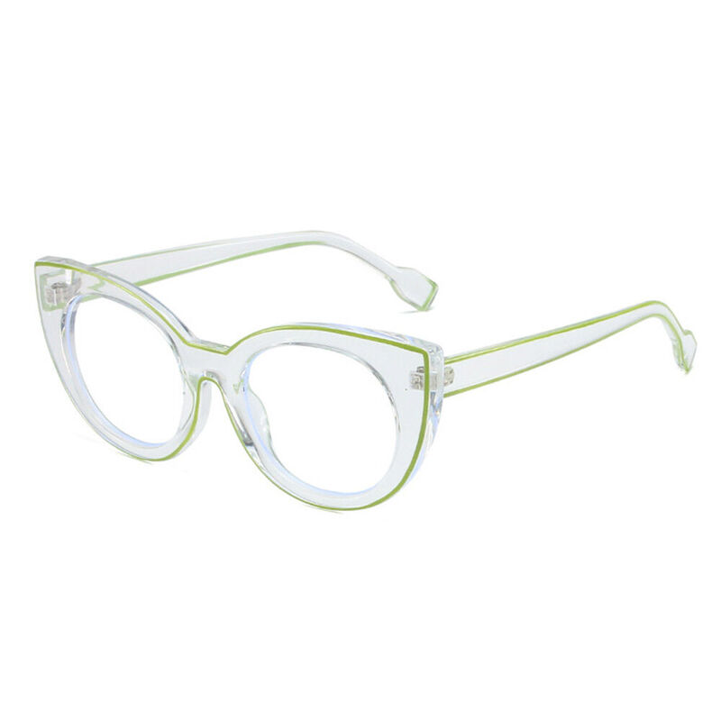 Gloria Cat Eye Green Glasses