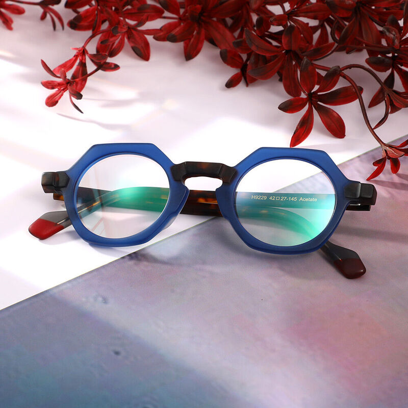 Tonaya Geometric Blue Glasses