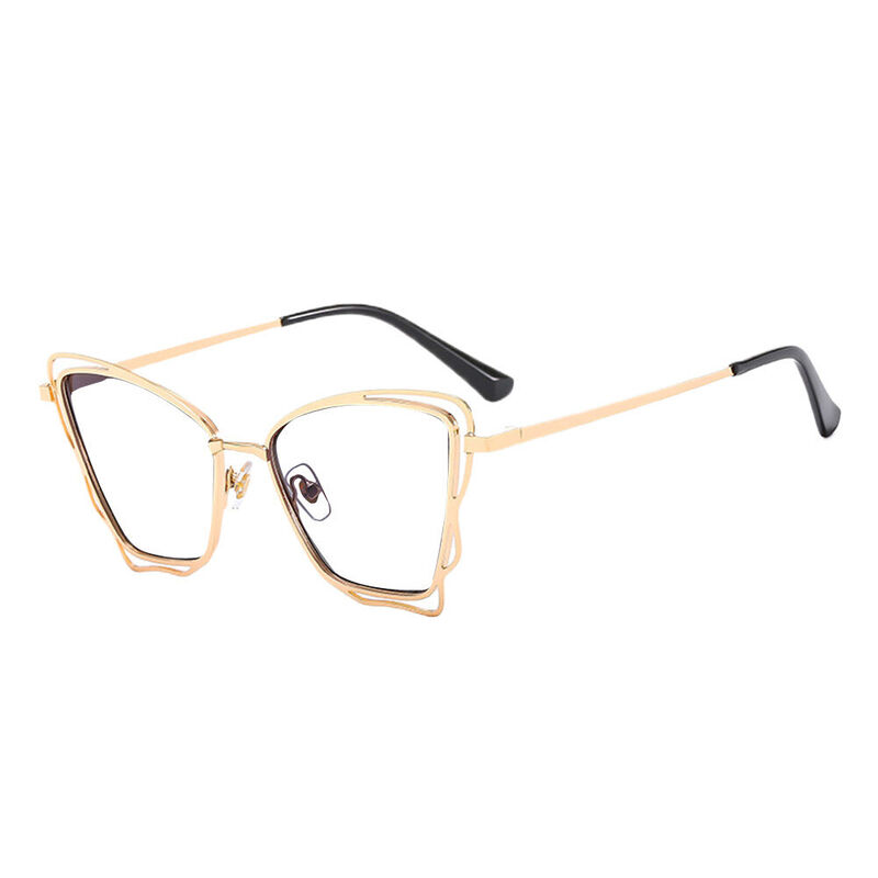 Ryen Cat Eye Gold Glasses