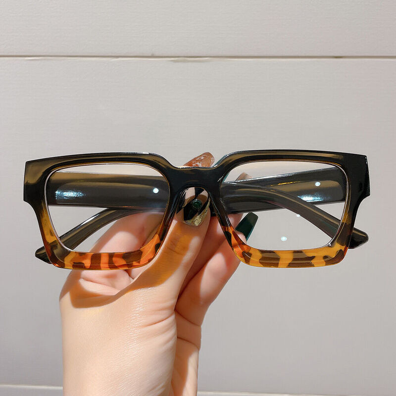 Coral Square Black Tortoise Glasses