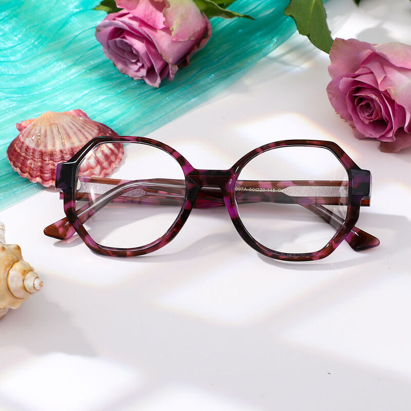 Doher Geometrische Lila Brille