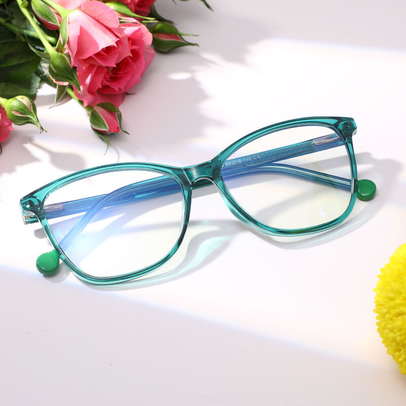 Stuart Cat Eye Green Glasses