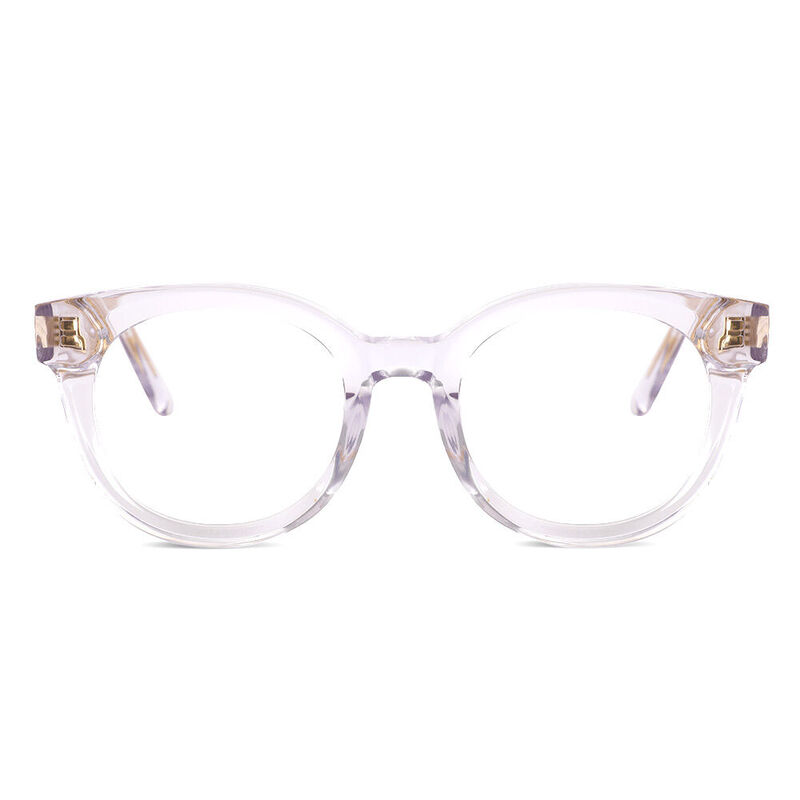 Haley Round Clear Glasses